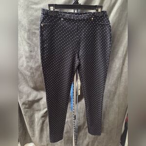 MICHAEL Michael Kors Black Pants with White Dots
